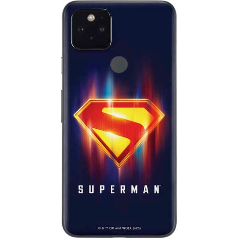 Superman 2025 Energy Shield Neon Emblem Google Pixel 5 Skin